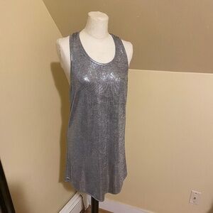 H&M metallic racerback dress